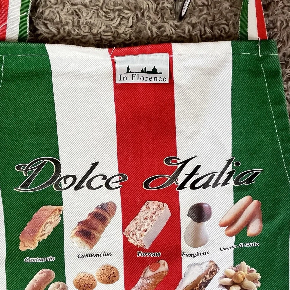 Dolce Italia Florence Bar Apron Red White Green Flag of Italy Striped Sweets